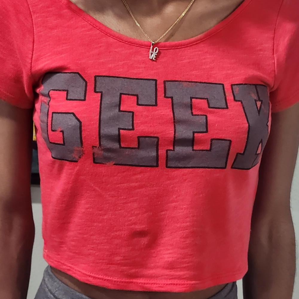 Geek Red Crop Top